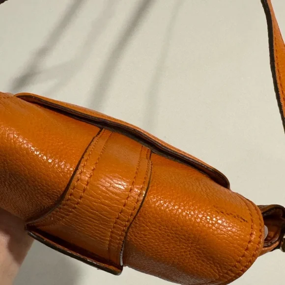 MICHAEL KORS Charlton Brown Leather Gold Push Lock Crossbody Shoulder Bag Purse - Picture 5 of 16